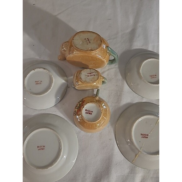 Vintage Lusterware Childs Porcelain Tea Set made in Occupied Japan - Picture 11 of 11